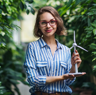 Woman with Windmill